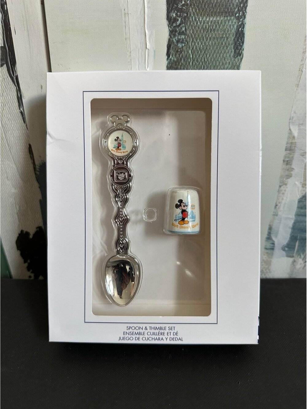 Disney Parks Walt Disney World 50th Vault Souvenir Spoon and Thimble Set New